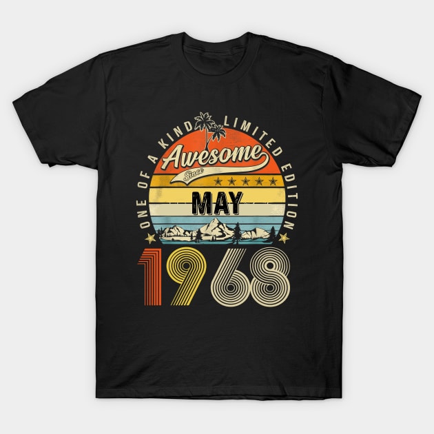 Awesome Since May 1968 Vintage 55th Birthday T-Shirt by PlumleelaurineArt